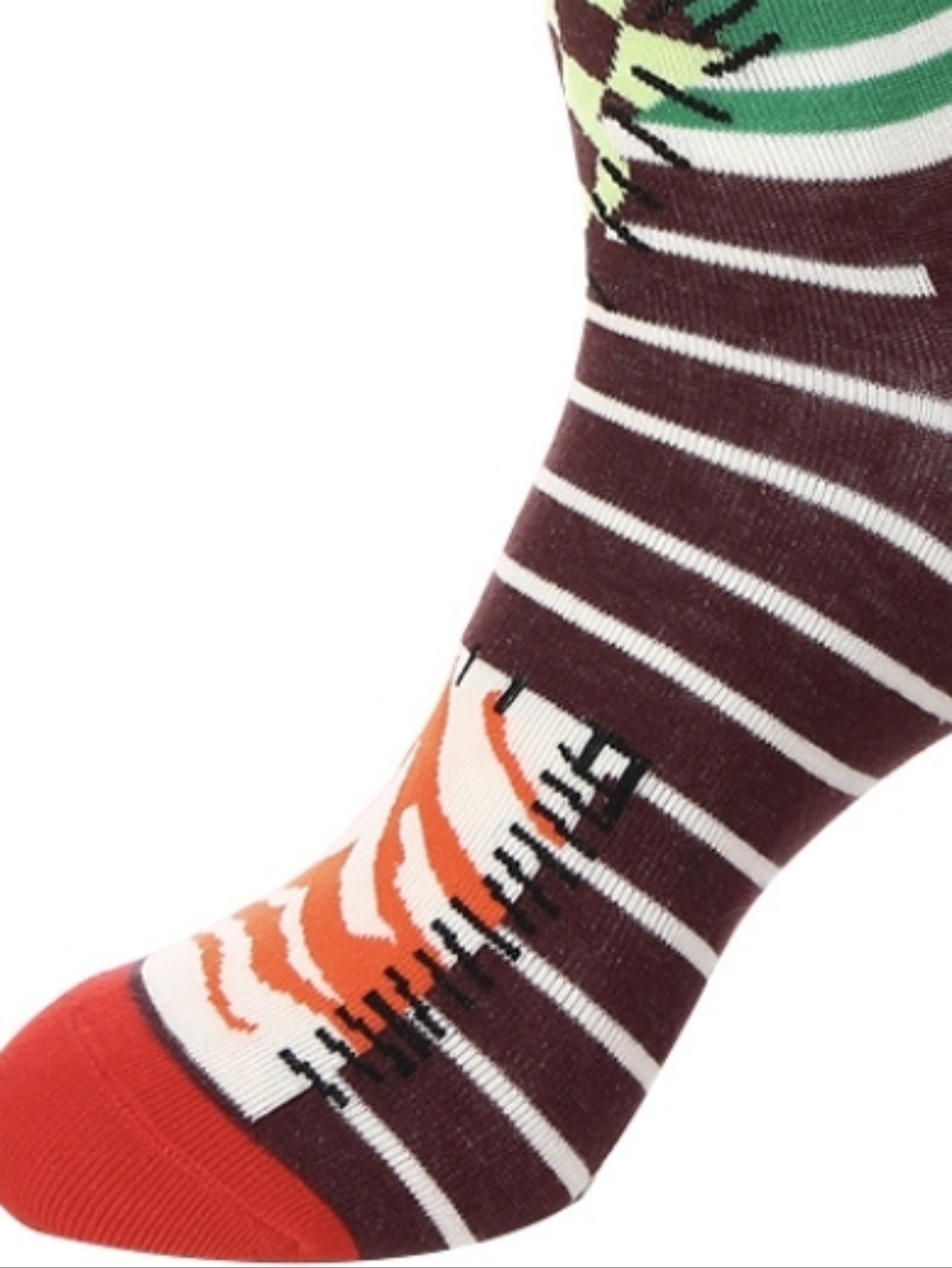 Striped Patch Work Socks - Picture 3 of 3
